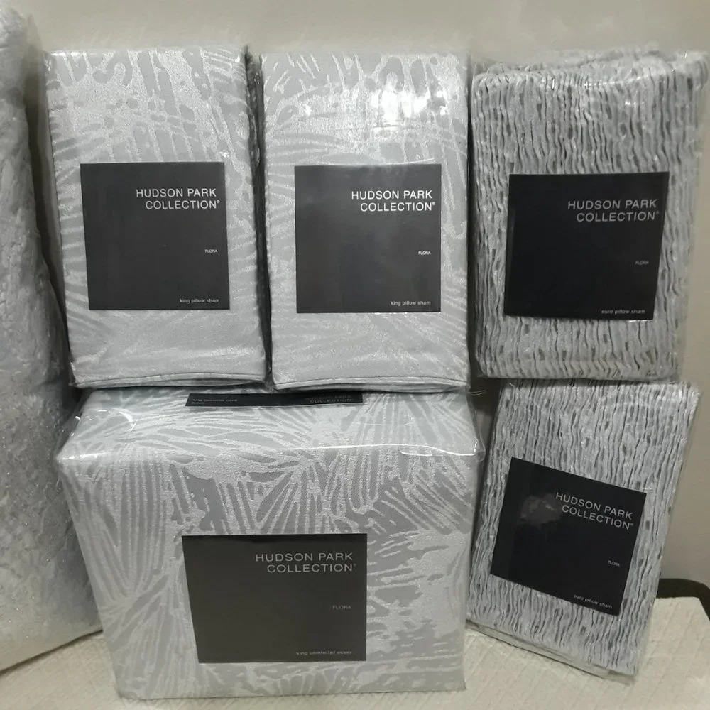 Hudson Park Flora King Bedding Collection - Duvet|Shams|Pillow - 6 piece set